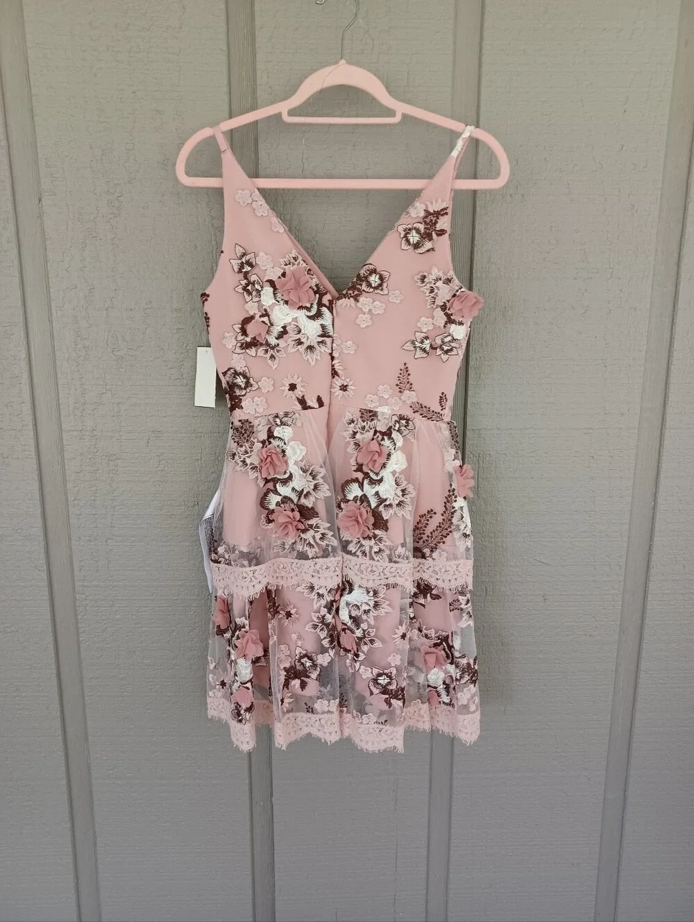 Dress The Population Nellie Floral Embroidered Dress Size S Wedding Guest V Neck - Picture 2 of 14